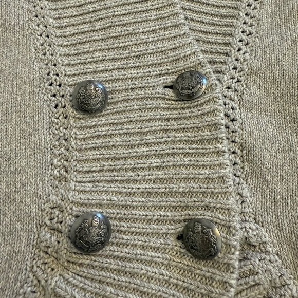 Lauren Ralph Lauren 4-Button Metal 100% Cotton Knit Sailing Cardigan Sz XL - Picture 2 of 9